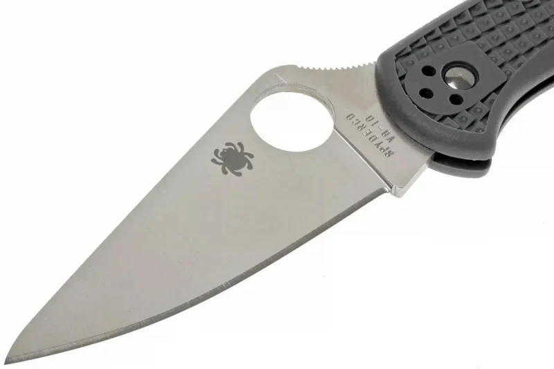 Couteau pliant Spyderco Delica 4 C11FPGY en nylon/fibre de verre gris 10,8cm