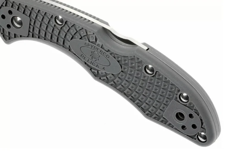 Couteau pliant Spyderco Delica 4 C11FPGY en nylon/fibre de verre gris 10,8cm