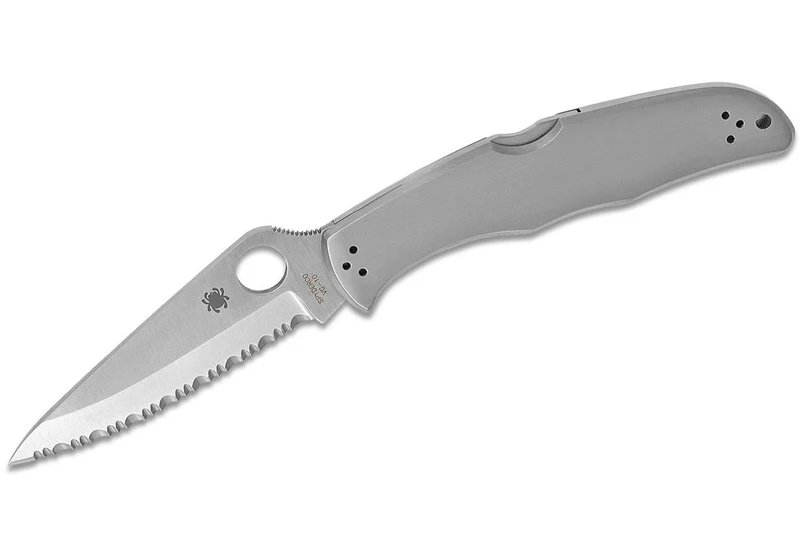 Couteau pliant Spyderco Endura 4 C10S dentelé manche inox 12,5cm