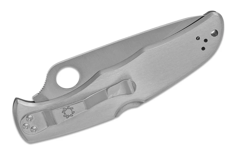 Couteau pliant Spyderco Endura 4 C10S dentelé manche inox 12,5cm