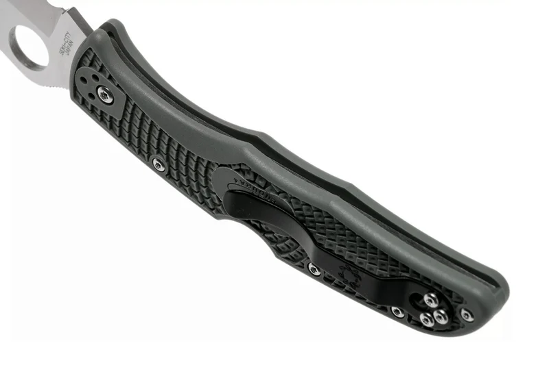 Couteau pliant Spyderco Endura 4 C10PSFG semi denté vert nylon/fibre de verre 12,6cm