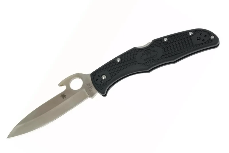 Couteau pliant Spyderco Endura 4 C10PGYW système Emerson en nylon/fibre de verre 12,6cm