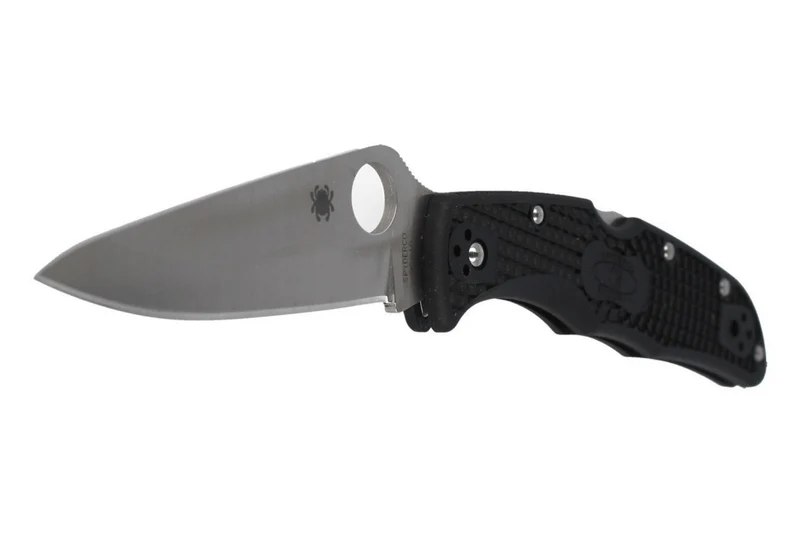 Couteau pliant Spyderco Endura 4 C10PBK biseauté en nylon/fibre de verre noir 12,6cm