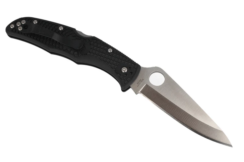 Couteau pliant Spyderco Endura 4 C10PBK biseauté en nylon/fibre de verre noir 12,6cm