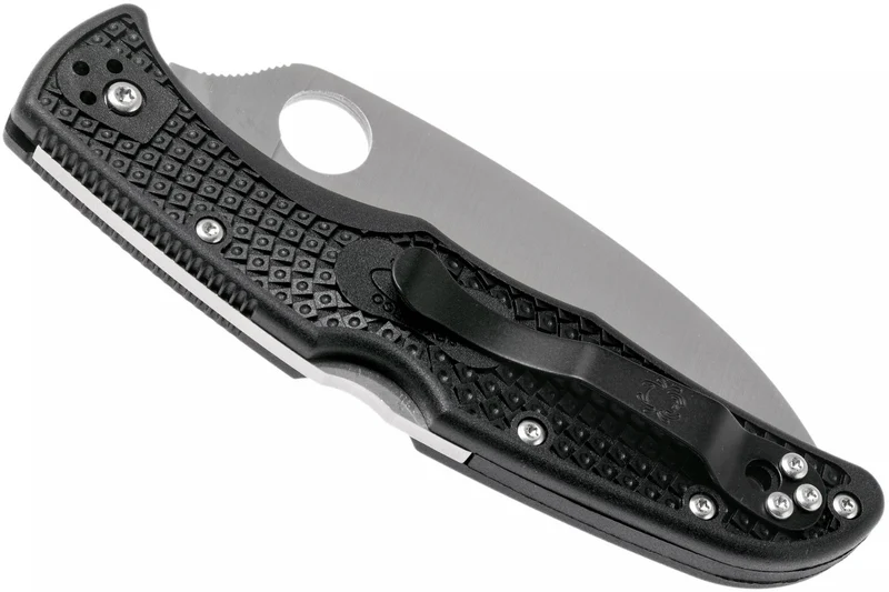 Couteau pliant Spyderco Endura 4 C10FSWCBK Wharncliffe denté nylon/fibre de verre noir 12,6cm
