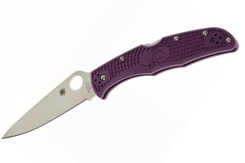 Couteau pliant Spyderco Endura 4 C10FPPR nylon/fibre de verre violet 12,6cm