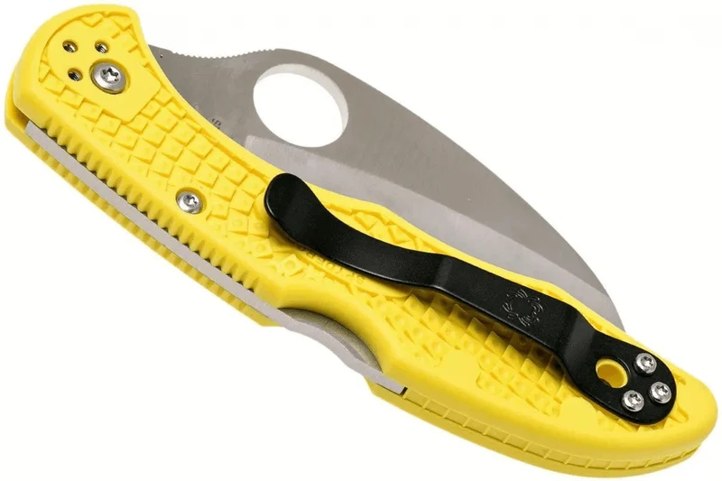 Couteau pliant Spyderco Tasman Salt 2 C106PYL2 manche nylon/fibre de verre jaune 10,8cm