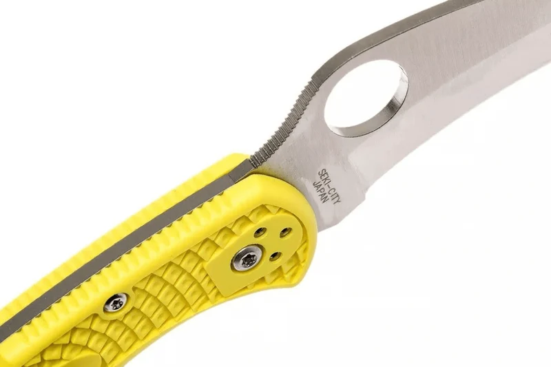 Couteau pliant Spyderco Tasman Salt 2 C106PYL2 manche nylon/fibre de verre jaune 10,8cm