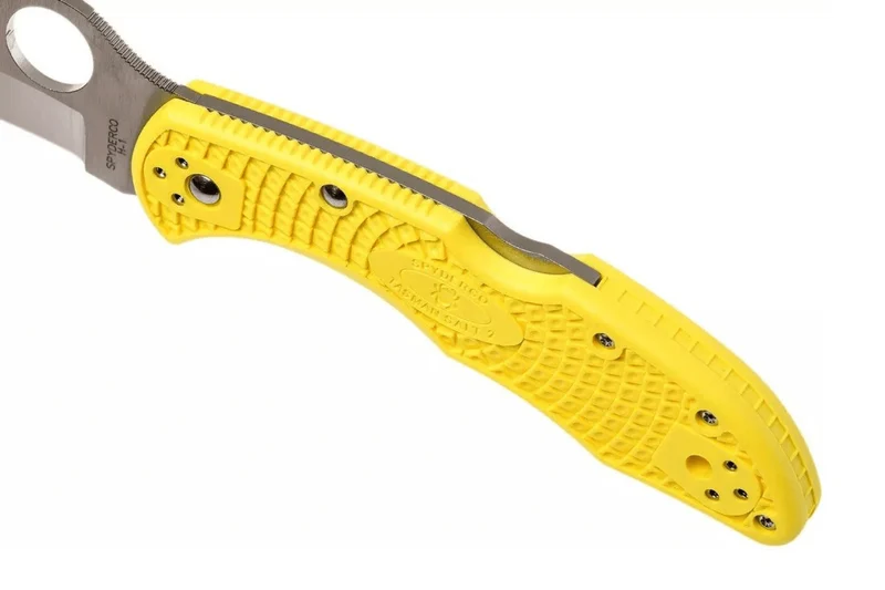 Couteau pliant Spyderco Tasman Salt 2 C106PYL2 manche nylon/fibre de verre jaune 10,8cm
