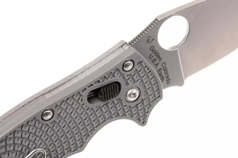 Couteau pliant Spyderco Manix 2 Maxamet C101PGY2 en copolymère/fibre de verre gris 11,8cm