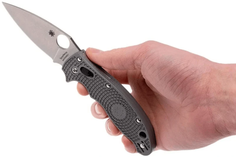 Couteau pliant Spyderco Manix 2 Maxamet C101PGY2 en copolymère/fibre de verre gris 11,8cm