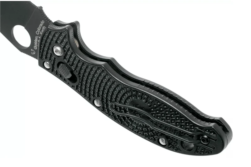 Couteau pliant Spyderco Manix 2 C101PBBK2 manche en nylon/fibre de verre noir 11,8cm
