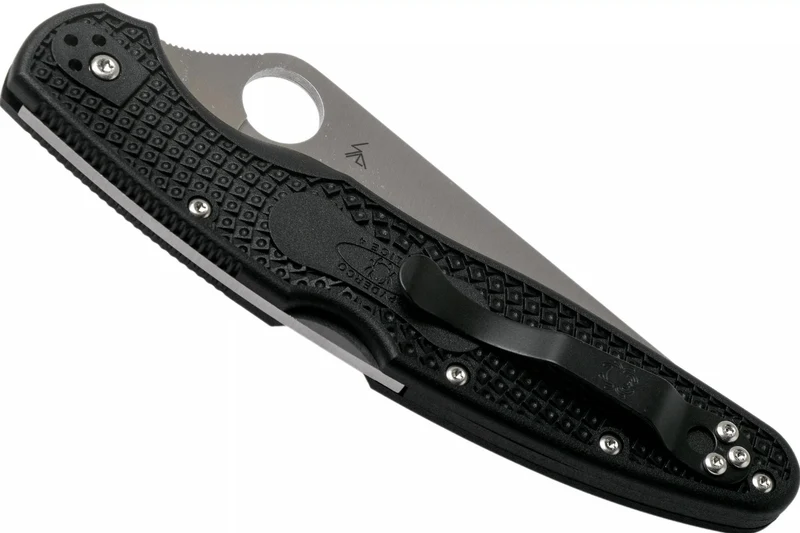Couteau pliant Spyderco Police 4 C07PBK4 en nylon/fibre de verre noir 14,1cm