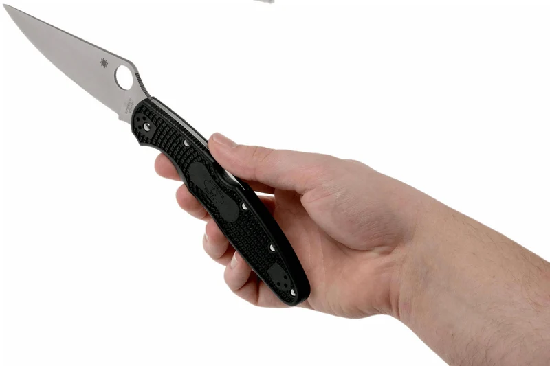 Couteau pliant Spyderco Police 4 C07PBK4 en nylon/fibre de verre noir 14,1cm