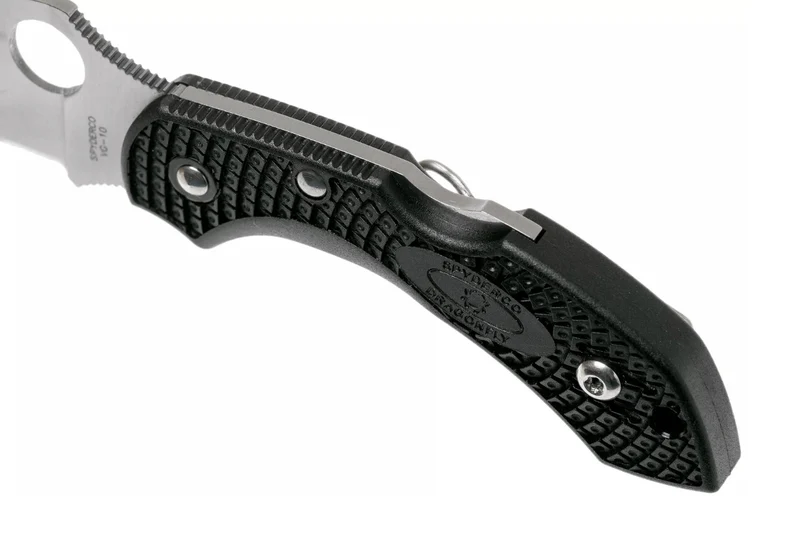 Couteau pliant Spyderco Dragonfly 2 C28FPWCBK2 Wharncliffe manche en nylon/fibre de verre noir 8,5cm