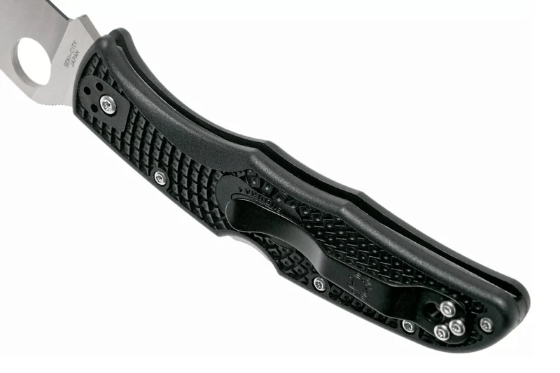 Couteau pliant Spyderco Endura 4 C10FPWCBK Wharncliffe en nylon/fibre de verre noir 12,6cm