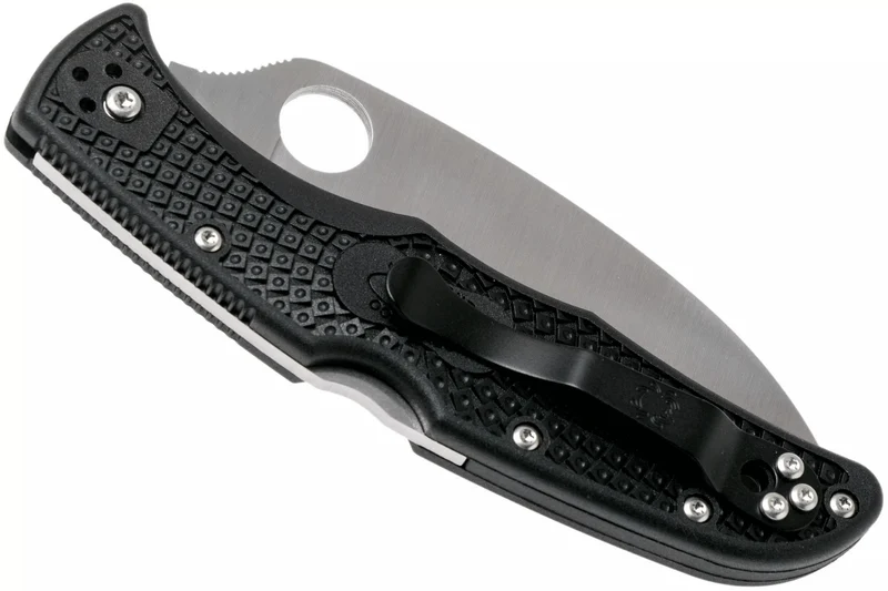 Couteau pliant Spyderco Endura 4 C10FPWCBK Wharncliffe en nylon/fibre de verre noir 12,6cm