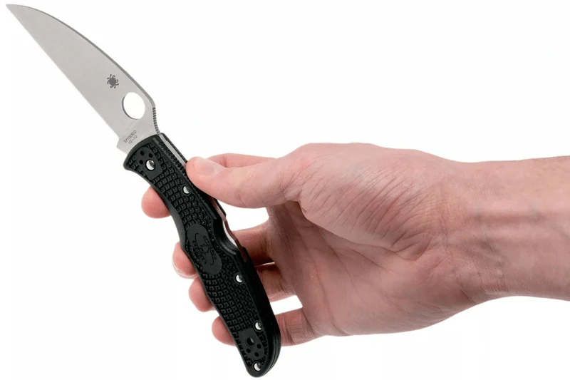 Couteau pliant Spyderco Endura 4 C10FPWCBK Wharncliffe en nylon/fibre de verre noir 12,6cm