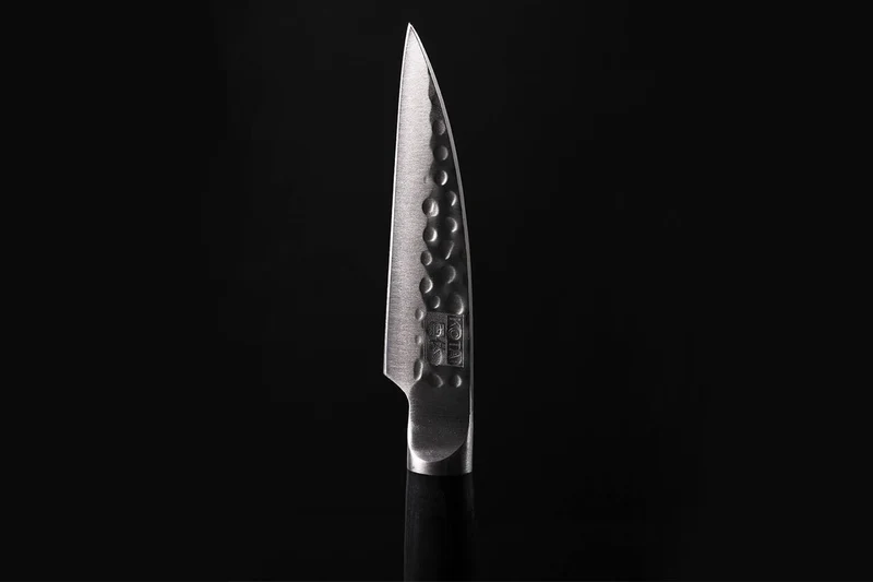 Couteau d'office Kotai lame martelée 10cm manche pakkawood avec fourreau
