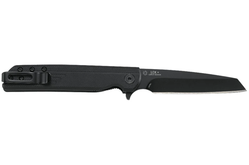 Couteau pliant CRKT LCK + TANTO BLACK-OUT 3802K manche nylon/fibres de verre 10,5cm