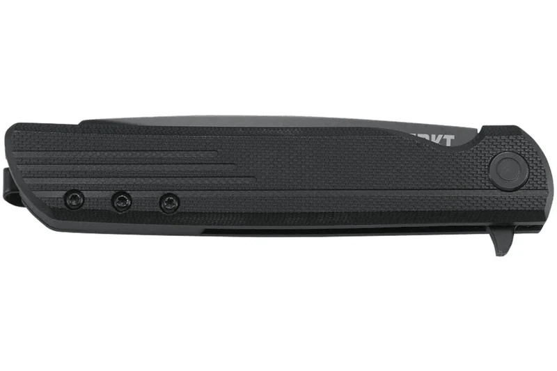 Couteau pliant CRKT LCK + TANTO BLACK-OUT 3802K manche nylon/fibres de verre 10,5cm