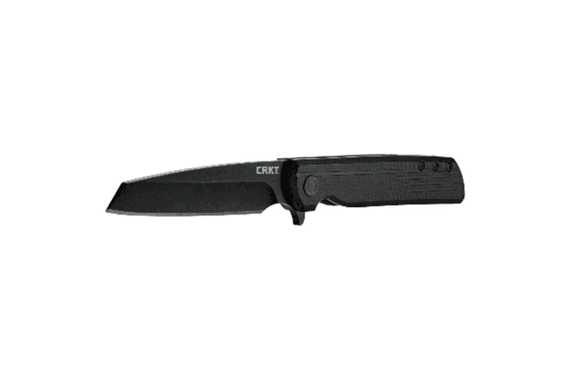 Couteau pliant CRKT LCK + TANTO BLACK-OUT 3802K manche nylon/fibres de verre 10,5cm