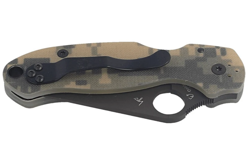 Couteau pliant Spyderco Para 3 C223GPCMOBK manche G10 camouflage noir 10,9cm