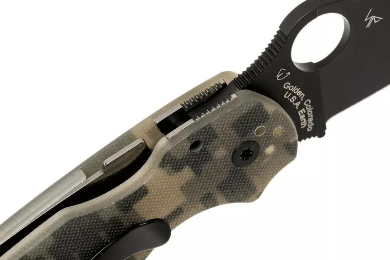 Couteau pliant Spyderco Para 3 C223GPCMOBK manche G10 camouflage noir 10,9cm