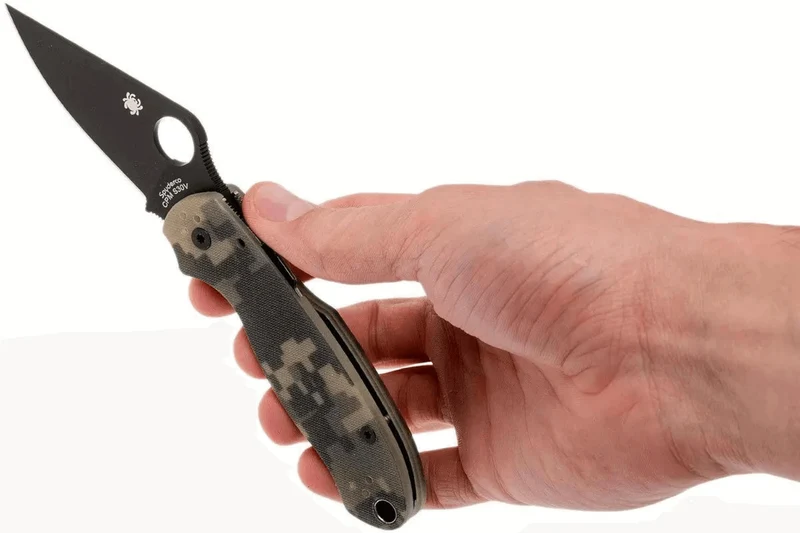 Couteau pliant Spyderco Para 3 C223GPCMOBK manche G10 camouflage noir 10,9cm