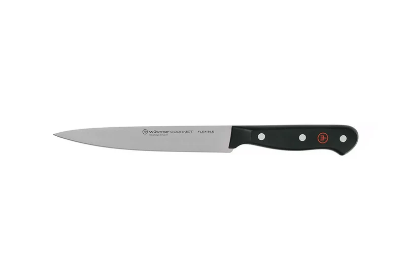 Serviette de chef Wüsthof Gourmet 5 pièces : 4 couteaux + 1 fusil à aiguiser