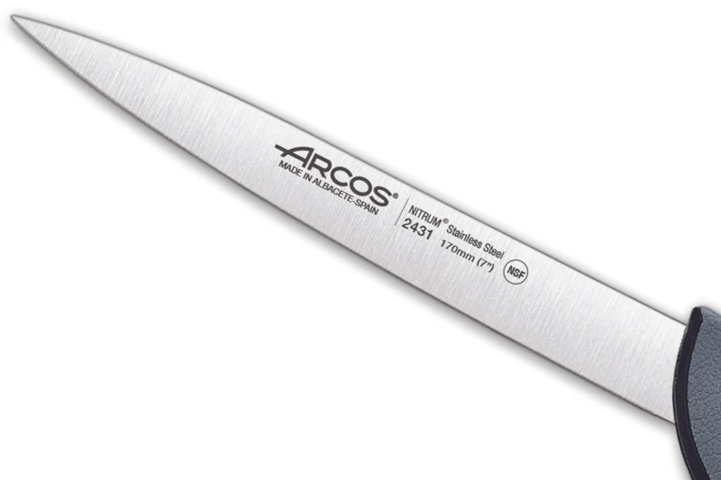 Couteau filet de sole professionnel Arcos Colour Prof 243100 lame 17cm manche en PP
