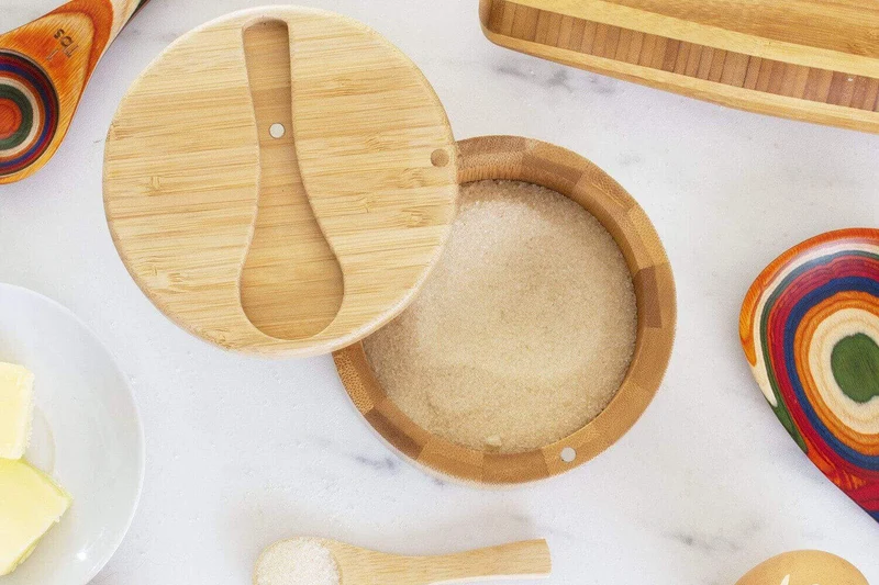 Boîte à sel de Guérande magnétique Totally Bamboo Big Dipper avec cuillère