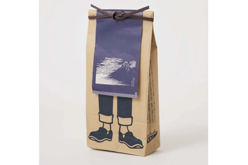 Tablier de cuisine japonais Anything Maekake Hokusai Mont Fuji rouge
