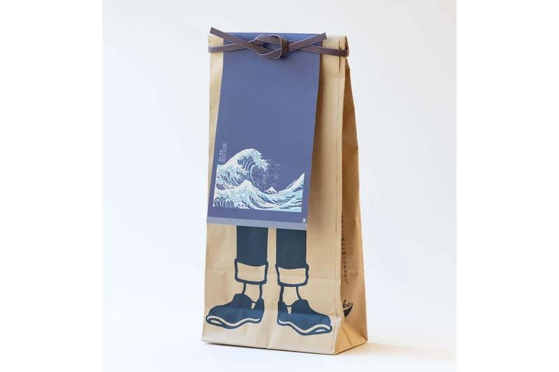Tablier de cuisine japonais Anything Maekake Hokusai Vague