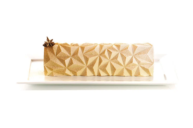 Kit moule à bûche glacée en silicone Silikomart Diamond