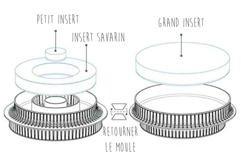 Moule silicone 3D Silikomart Multi-insert rond