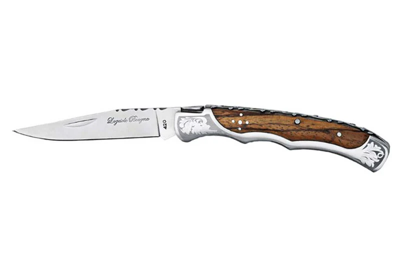 Couteau pliant Laguiole Bougna Baroque 12cm bois zébré