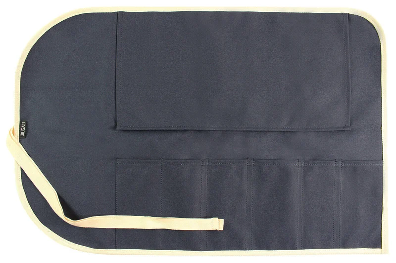 Mallette traditionnelle Wusaki en toile bleue pour 6 couteaux