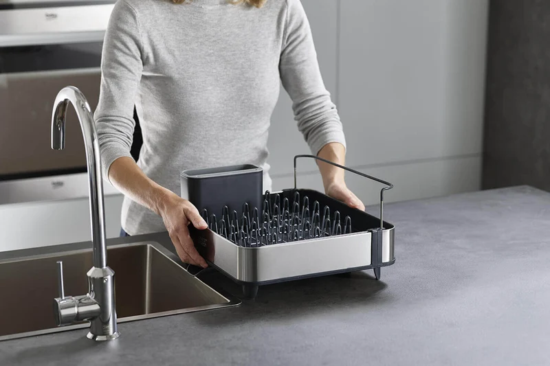Égouttoir à vaisselle Joseph Joseph Extend Steel en inox extensible gris