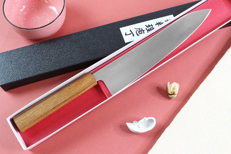 Couteau de chef japonais artisanal Wusaki Migaki G3 24cm