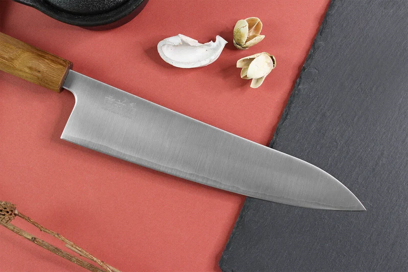Couteau de chef japonais artisanal Wusaki Migaki G3 21cm