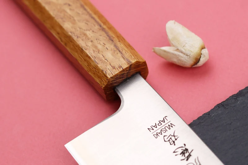 Couteau santoku japonais artisanal Wusaki Migaki G3 16,5cm