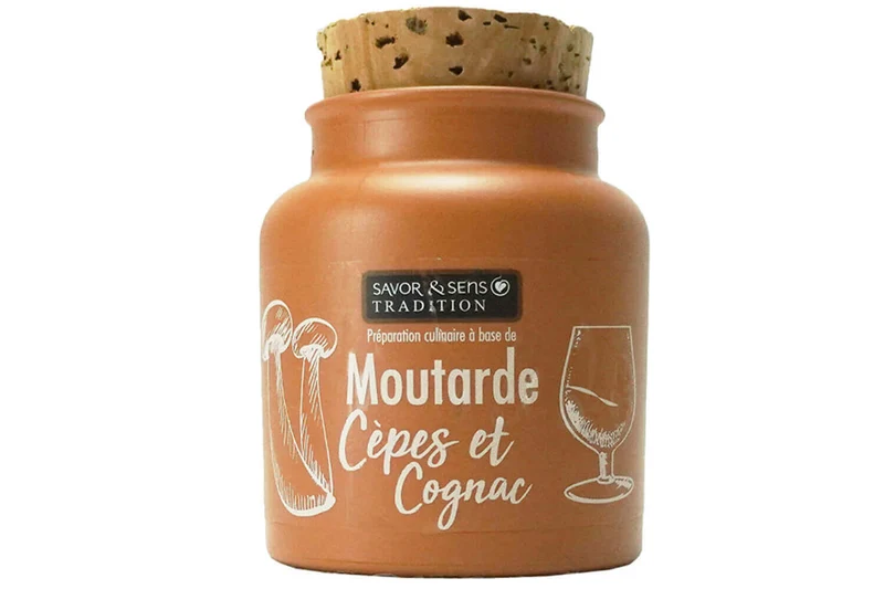 Moutarde traditionnelle Savor&Sens aux Cèpes et au Cognac - 110g
