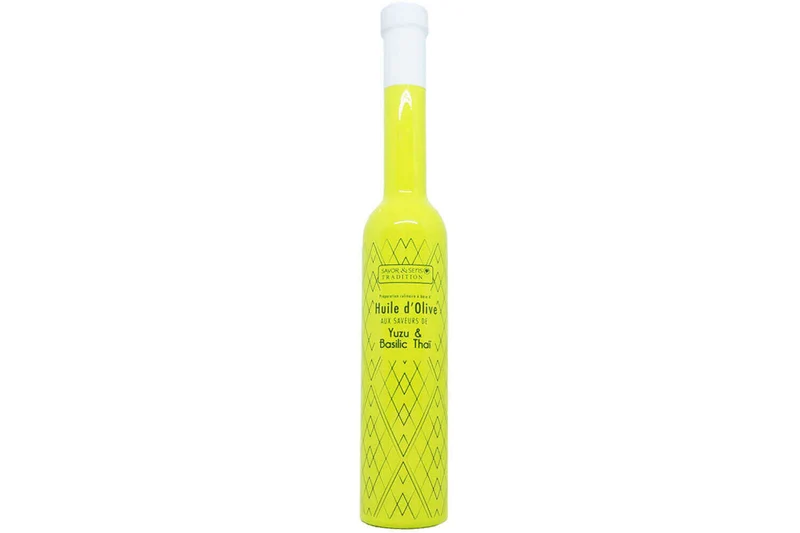 Huile d'olive Savor&Sens Color Block saveur yuzu et basilic thaï - 20cl