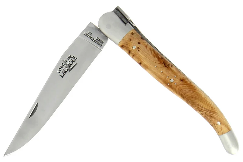 Couteau pliant Forge de Laguiole manche en bois de genévrier 12cm