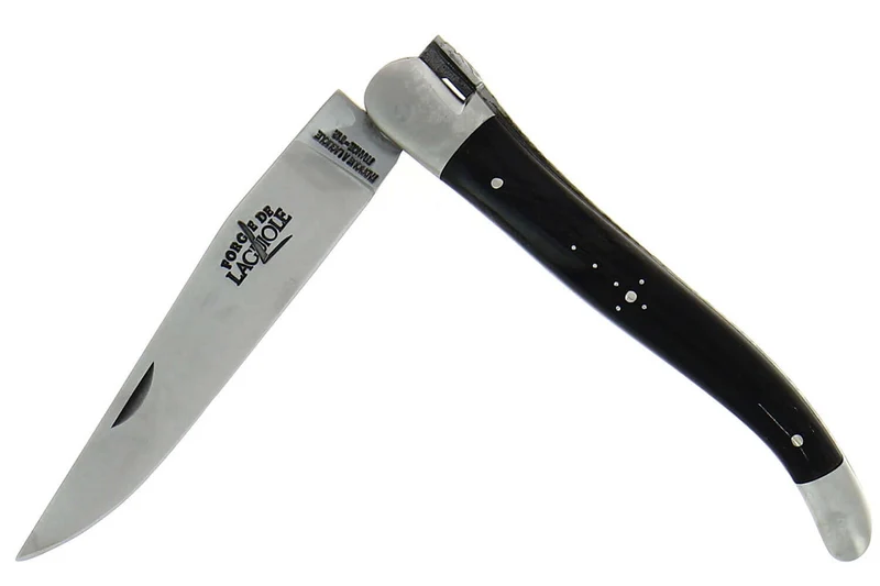 Couteau pliant Forge de Laguiole manche en corne foncée 12cm