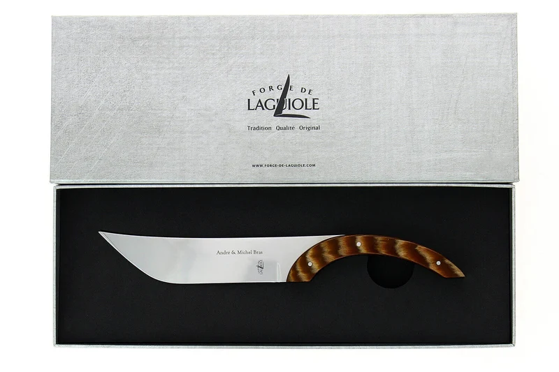 Couteau à fromage Forge de Laguiole par André et Michel Bras manche en stamina naturel