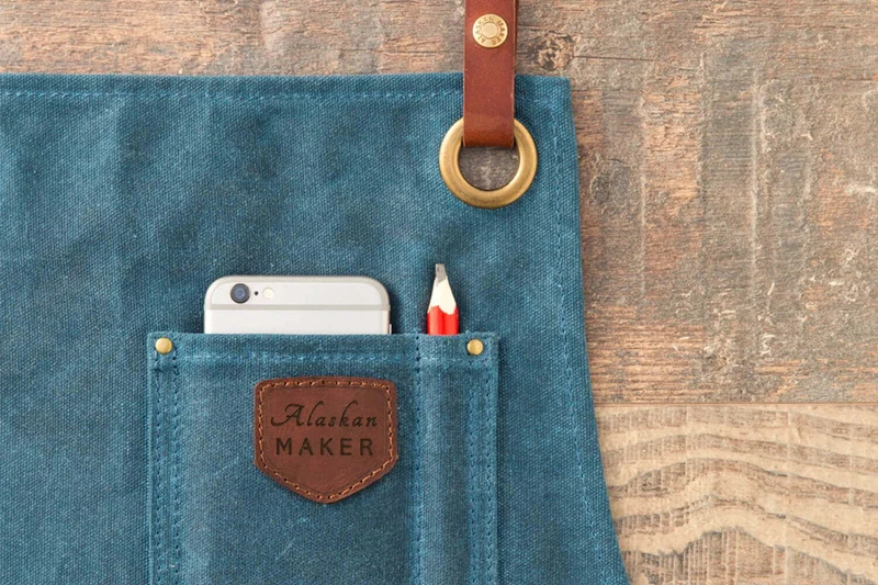 Tablier de cuisine Alaskan Maker N°547 vintage en toile