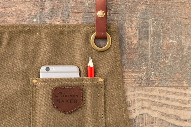 Tablier de cuisine Alaskan Maker N°547 vintage en toile