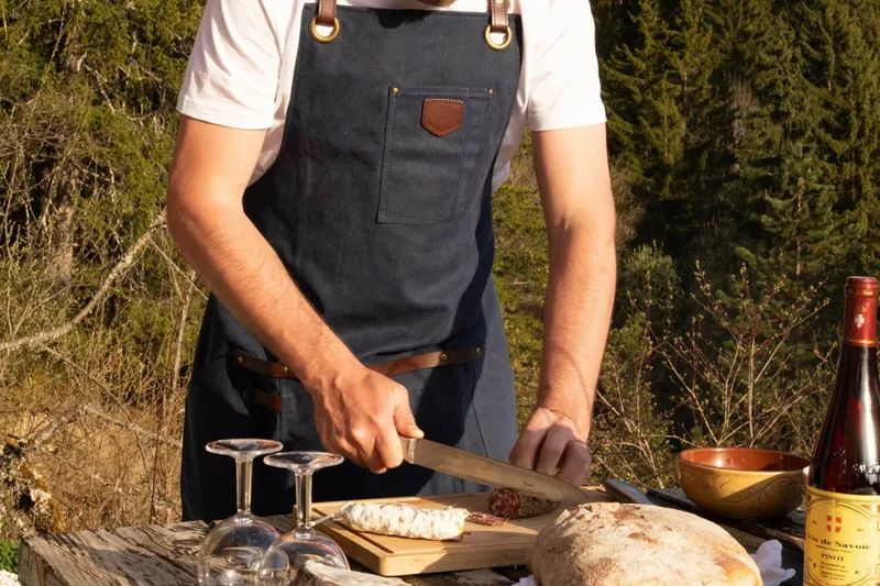 Tablier de cuisine Alaskan Maker N°547 vintage en toile